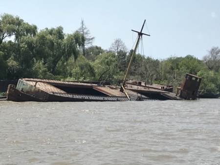 Barco Naufragado Estação Fluvial de Tigre Cruzeiro Organizado